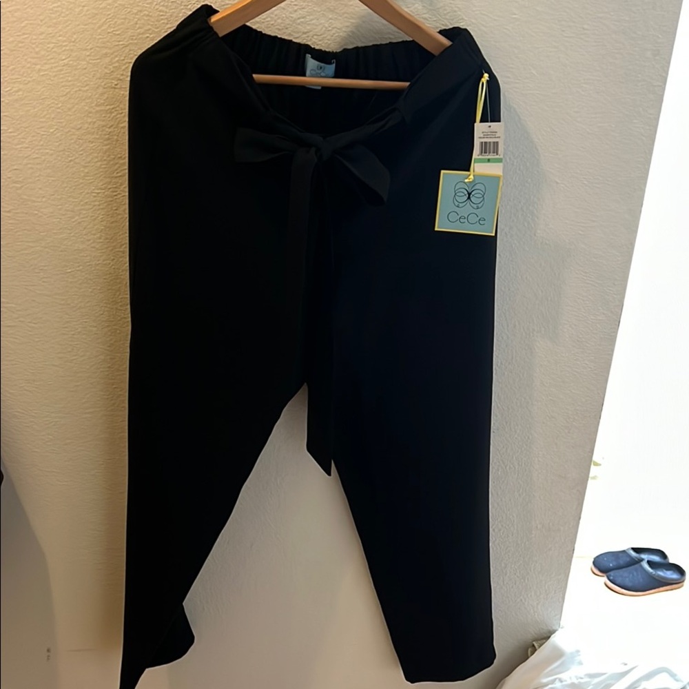CeCe Black Trousers Relaxed Fit
